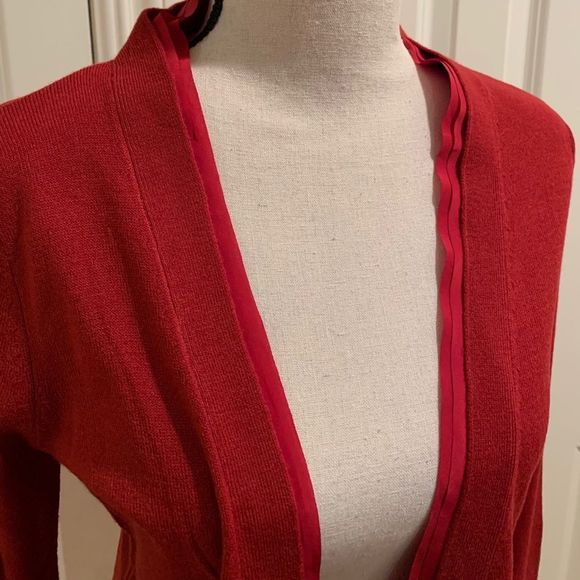 NY&C Red Cardigan Sweater Small - Picture 5 of 7